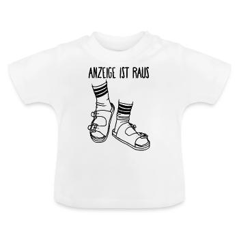 Alman cooles Geschenk für Deutsche - Baby Bio-T-Shirt mit Rundhals - Weiß - Vorne