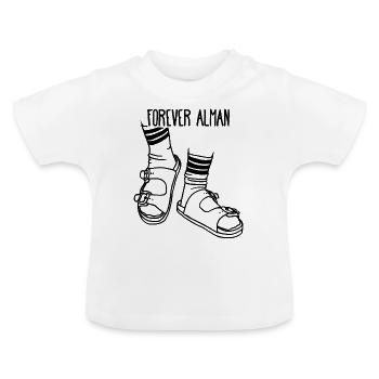 Alman cooles Geschenk für Deutsche - Baby Bio-T-Shirt mit Rundhals - Weiß - Vorne