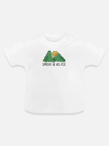 Gebirge - Baby Bio-T-Shirt mit Rundhals - Weiß