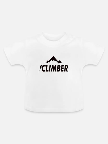 Klettern Geschenk - Baby Bio-T-Shirt mit Rundhals - Weiß