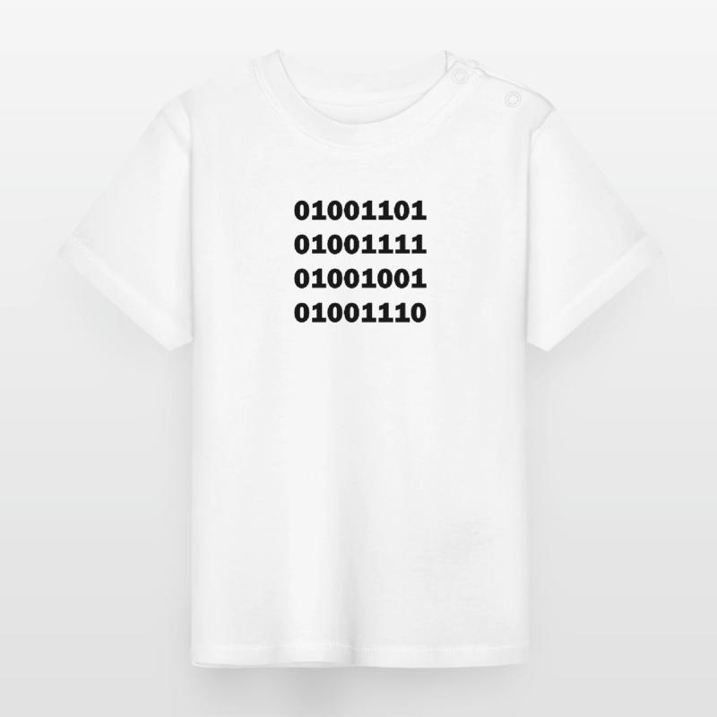 Binary code MOIN Baby Organic T-Shirt with Round Neck