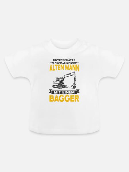 Bagger - Baby Bio-T-Shirt mit Rundhals - Weiß
