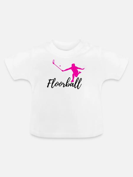 Floorball - Baby Bio-T-Shirt mit Rundhals - Weiß