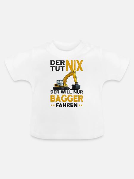 Bagger - Baby Bio-T-Shirt mit Rundhals - Weiß