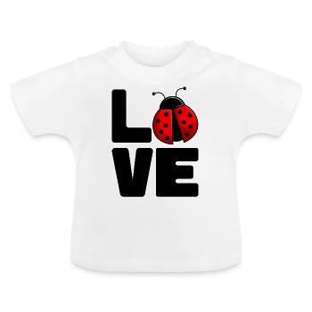 Coccinelle - T-shirt bio col rond Bébé - blanc - Devant