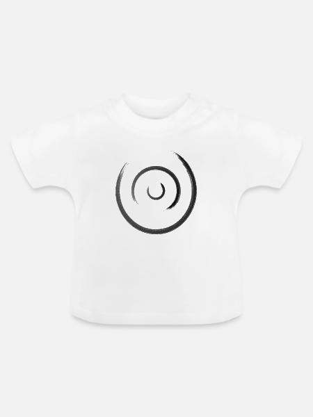 Kreise - Baby Bio-T-Shirt mit Rundhals - Weiß