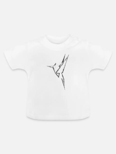 Origami - Baby Bio-T-Shirt mit Rundhals - Weiß