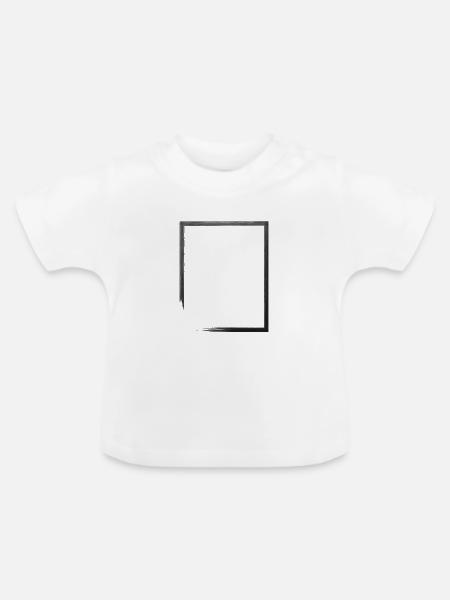 Rechteck - Baby Bio-T-Shirt mit Rundhals - Weiß