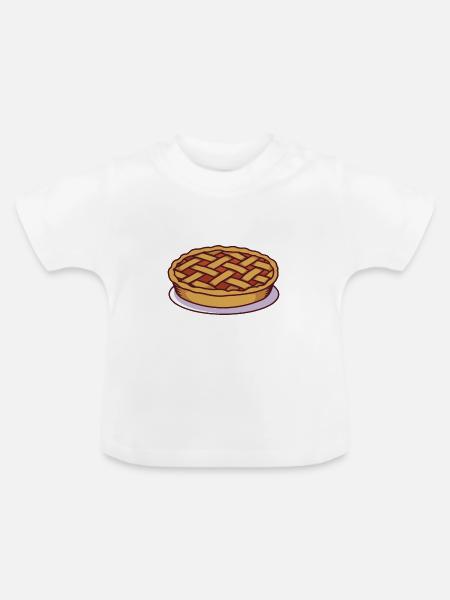 Thanksgiving Pie - Baby Bio-T-Shirt mit Rundhals - Weiß