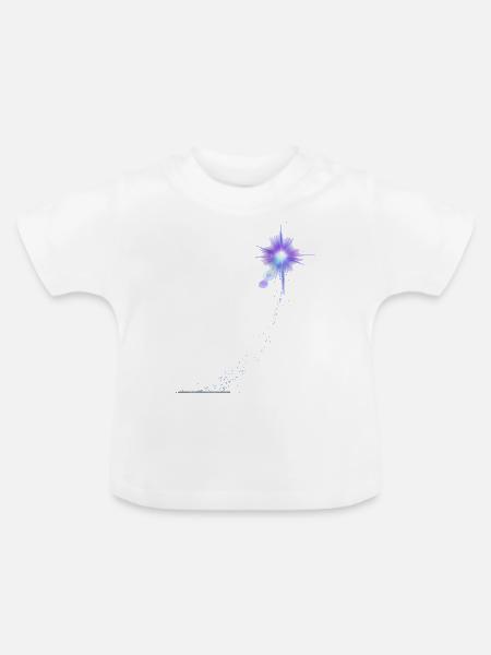 Sternschnuppe - Baby Bio-T-Shirt mit Rundhals - Weiß