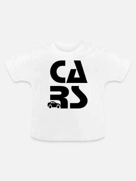 Car Auto - Baby Bio-T-Shirt mit Rundhals - Weiß