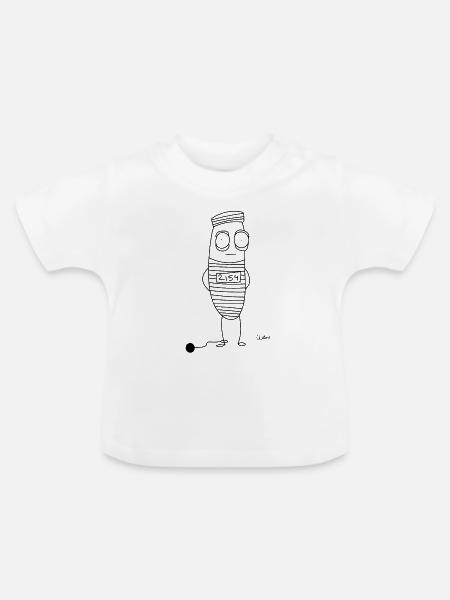 Chillions Gefangener - Baby Bio-T-Shirt mit Rundhals - Weiß