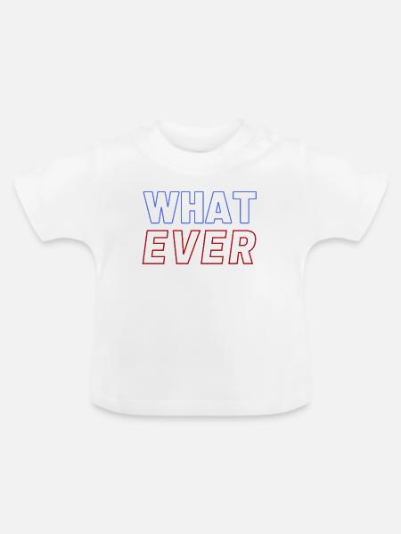 What Ever Whatever Red Blue - Baby Bio-T-Shirt mit Rundhals - Weiß