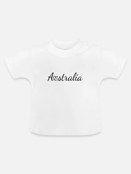 Australien - Baby Bio-T-Shirt mit Rundhals - Weiß