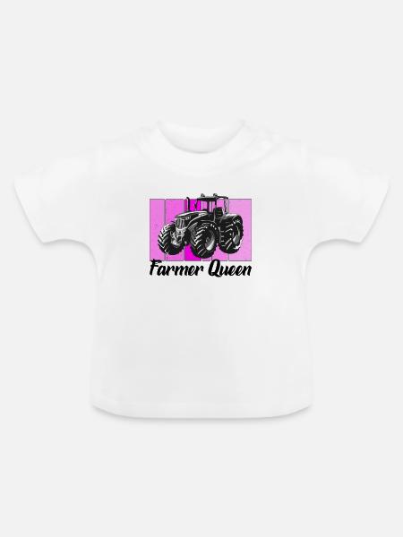 Farmer queen - Baby Bio-T-Shirt mit Rundhals - Weiß