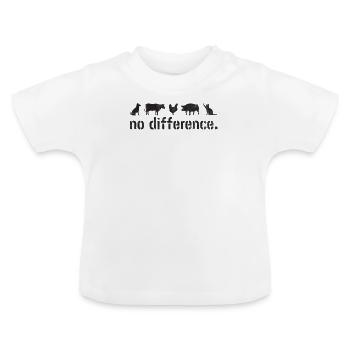 No Difference - Animal Welfare Vegan - Baby Organic T-Shirt with Round Neck - white - Front