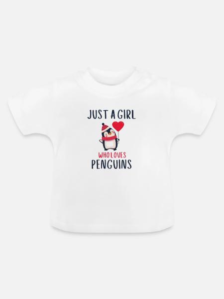 PENGUINS - Baby Bio-T-Shirt mit Rundhals - Weiß