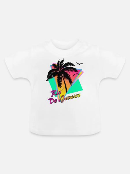 Rio de Janeiro - Baby Bio-T-Shirt mit Rundhals - Weiß