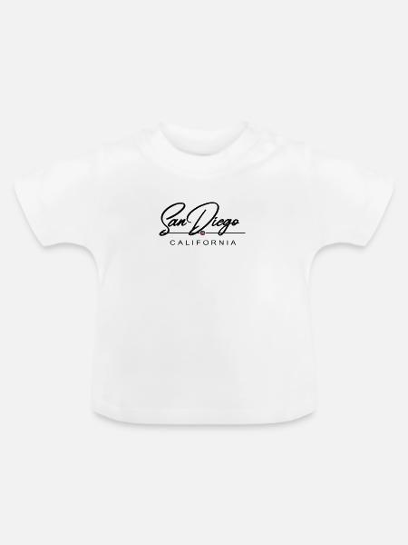 San Diego - Baby Bio-T-Shirt mit Rundhals - Weiß