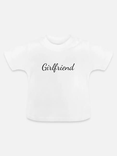 Freundin girlfriend - Baby Bio-T-Shirt mit Rundhals - Weiß