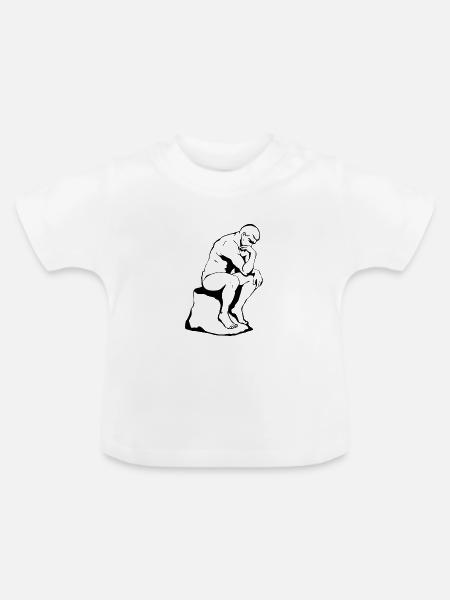 Philosophen-Denker - Baby Bio-T-Shirt mit Rundhals - Weiß