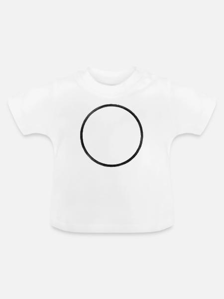 Kreis Acryl - Baby Bio-T-Shirt mit Rundhals - Weiß