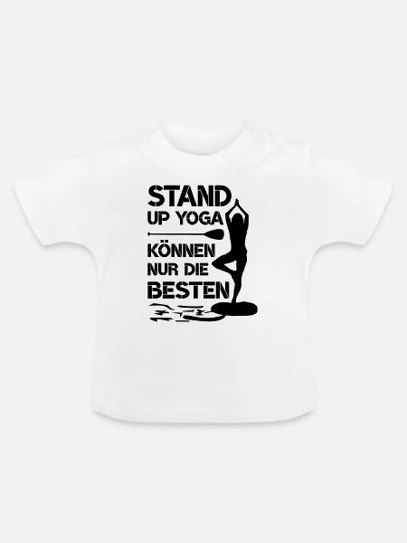 SUP Stand up - Baby Bio-T-Shirt mit Rundhals - Weiß