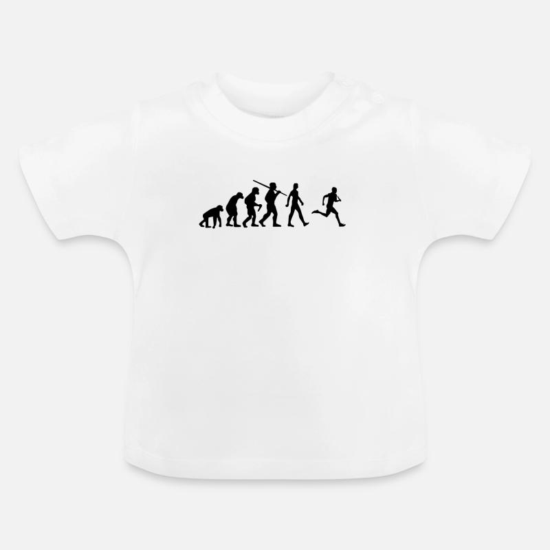 Coureurs Évolution Jogging - T-shirt bio col rond Bébé - blanc