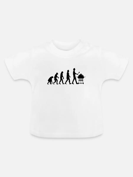 Grillen Evolution - Baby Bio-T-Shirt mit Rundhals - Weiß