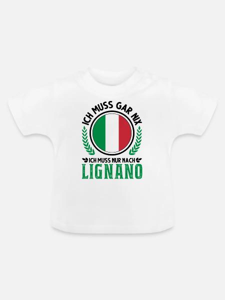 Lignano Italien Urlaub Reise Geschenk - Baby Bio-T-Shirt mit Rundhals - Weiß