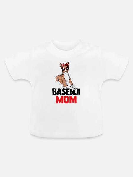 Basenji - Baby Bio-T-Shirt mit Rundhals - Weiß