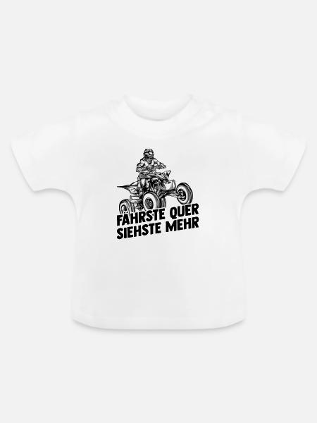 Quad - Baby Bio-T-Shirt mit Rundhals - Weiß
