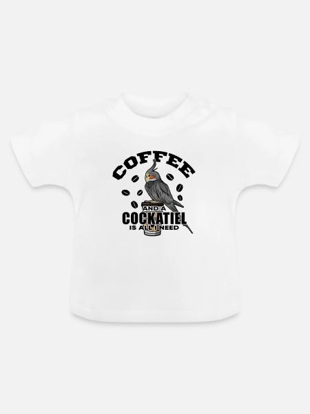 Nymphensittich - Baby Bio-T-Shirt mit Rundhals - Weiß