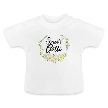 Beschts Gotti Schweiz Patentante fragen Patin - Baby Bio-T-Shirt mit Rundhals - Weiß - Vorne