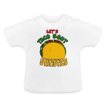 Statistiques taco boutiques - T-shirt bio col rond Bébé - blanc - Devant