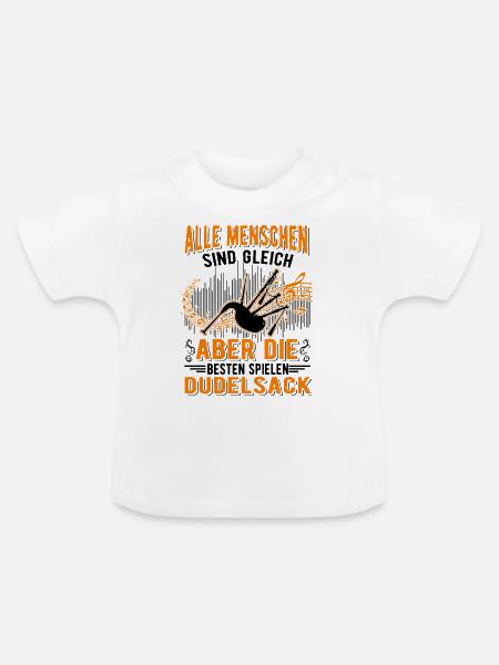 Dudelsack Dudelsackspieler - Baby Bio-T-Shirt mit Rundhals - Weiß
