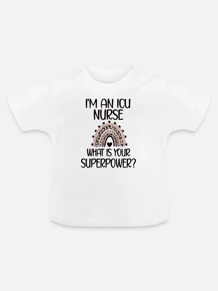 ICU Krankenpfleger Intensivkrankenschwester - Baby Bio-T-Shirt mit Rundhals - Weiß