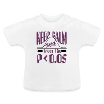 Gardez votre calme Statistiques - T-shirt bio col rond Bébé - blanc - Devant