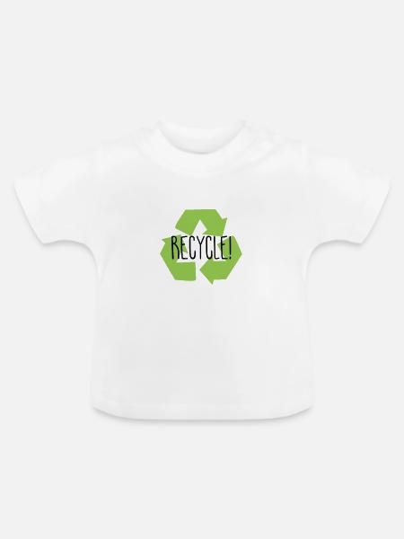 Ökologie - Baby Bio-T-Shirt mit Rundhals - Weiß