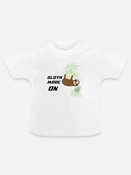 Sloth - Baby Bio-T-Shirt mit Rundhals - Weiß