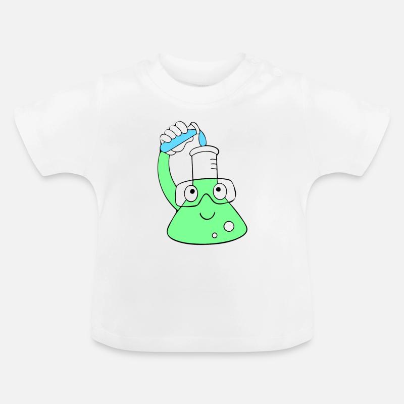 Science Bottle Chimie - T-shirt bio col rond Bébé - blanc