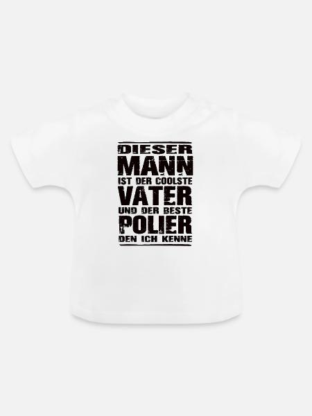 Vater und Polier - Baby Bio-T-Shirt mit Rundhals - Weiß