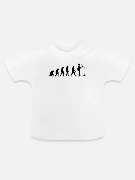 Evolution der Gitarre - Baby Bio-T-Shirt mit Rundhals - Weiß