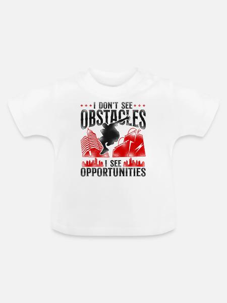 Parkour Free Running Traceur - Baby Bio-T-Shirt mit Rundhals - Weiß