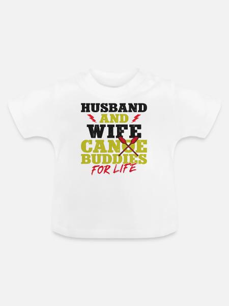 Canoe Canoeing Marriage Wedding - Baby Bio-T-Shirt mit Rundhals - Weiß