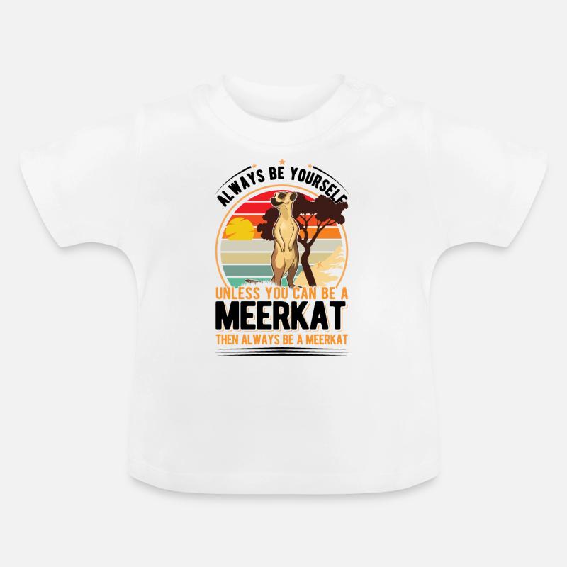 Suricate Cadeau Suricate Suricate - T-shirt bio col rond Bébé - blanc