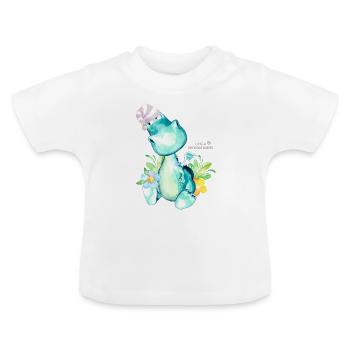 watercolored Urmeli / Pastel blue - Baby Bio-T-Shirt mit Rundhals - Weiß - Vorne