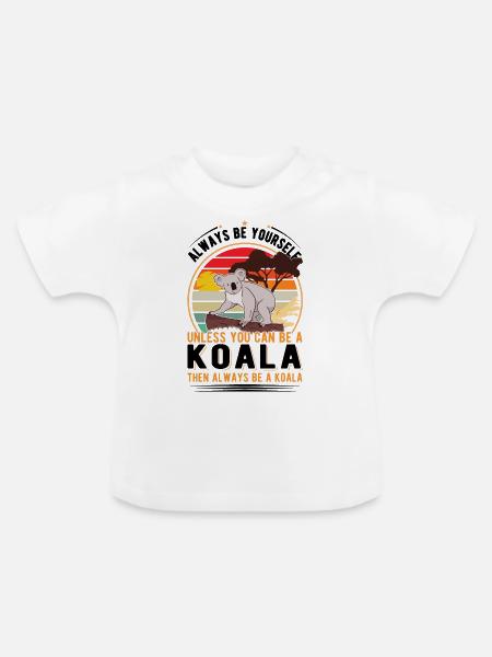 Koala Koalabär - Baby Bio-T-Shirt mit Rundhals - Weiß