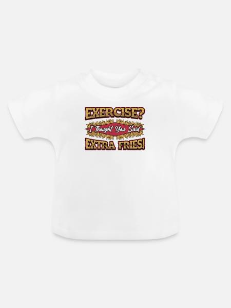 Extra Pommes Frites - Baby Bio-T-Shirt mit Rundhals - Weiß
