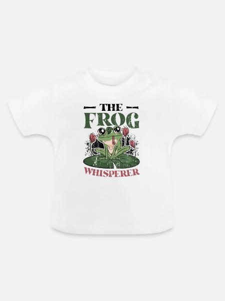 Der Froschflüsterer - Baby Bio-T-Shirt mit Rundhals - Weiß